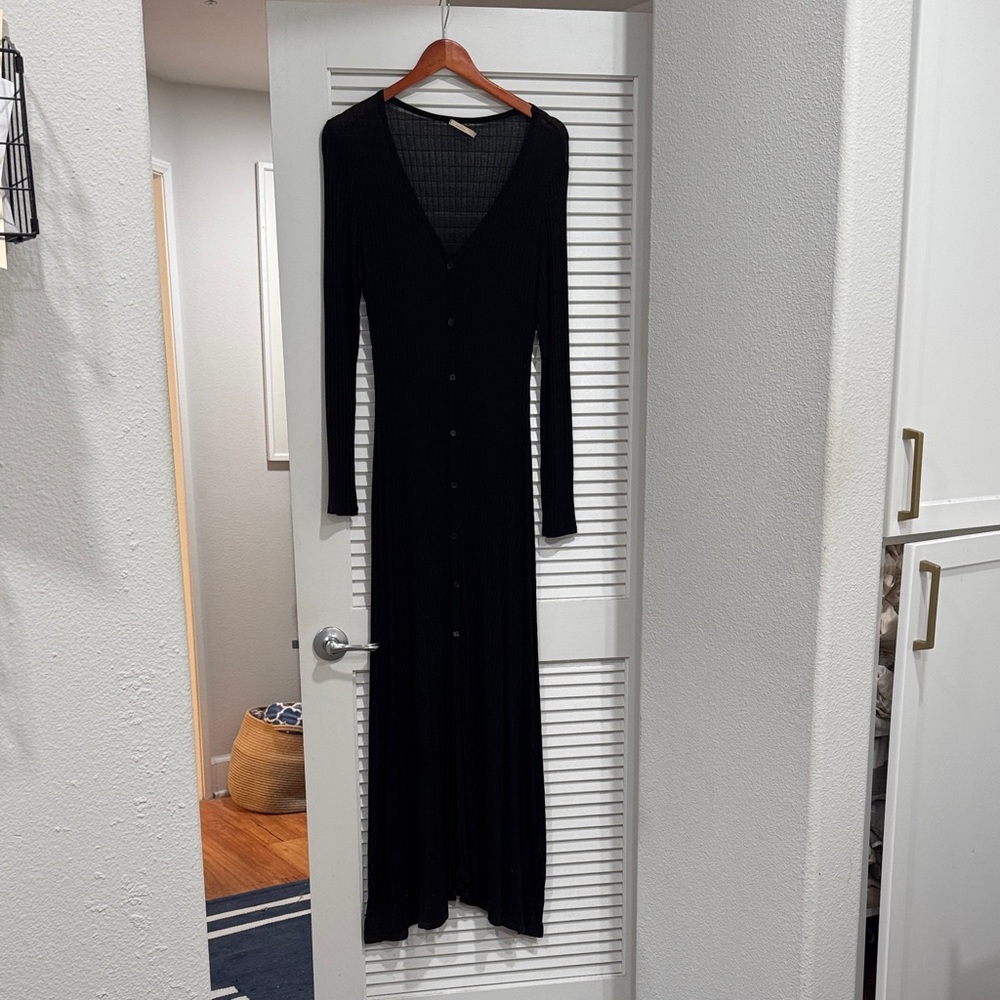 Moth Black Long Sleeve Dress